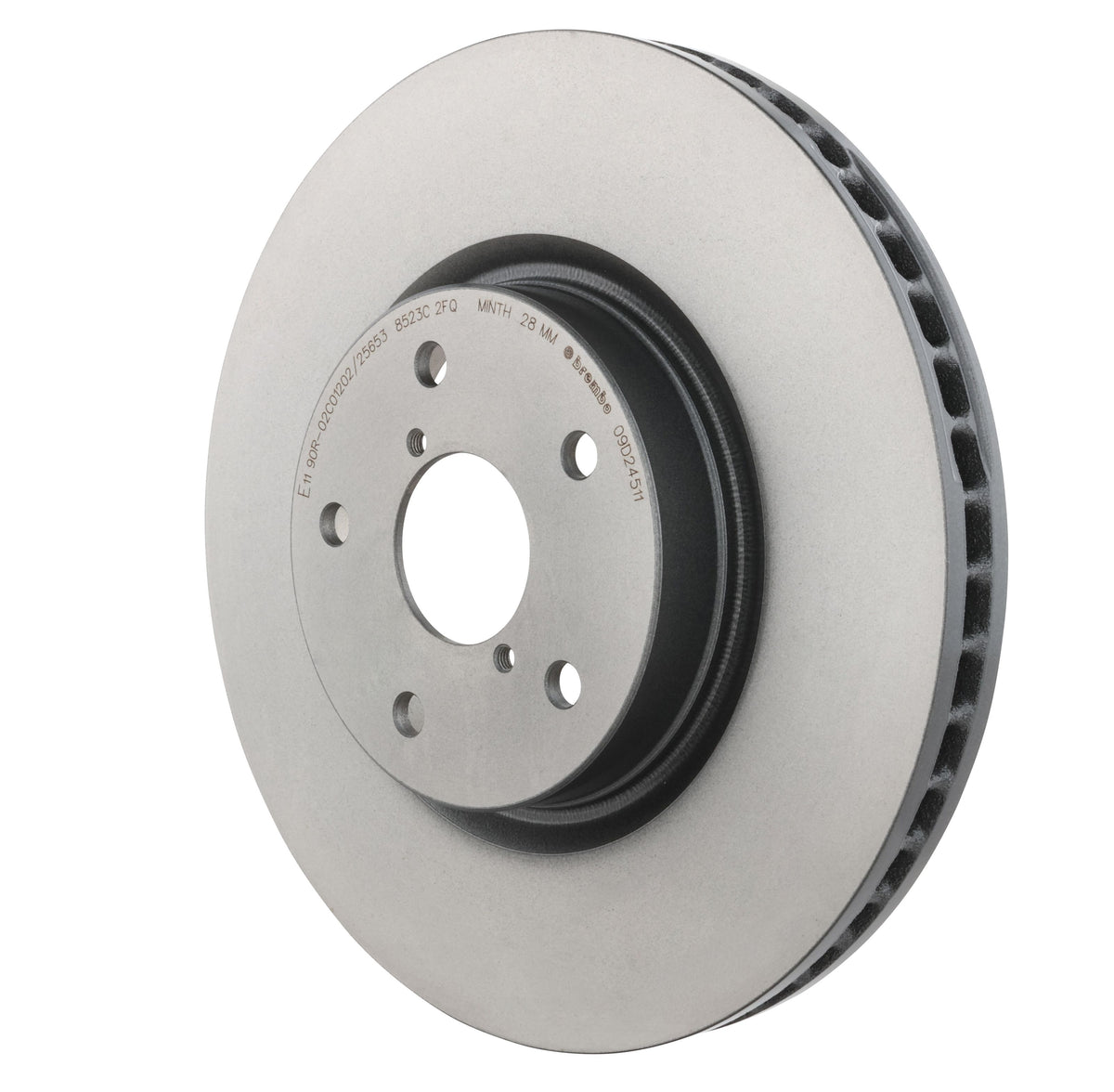 Gray cast iron disc brake rotor from Brembo part number 09.D245.11