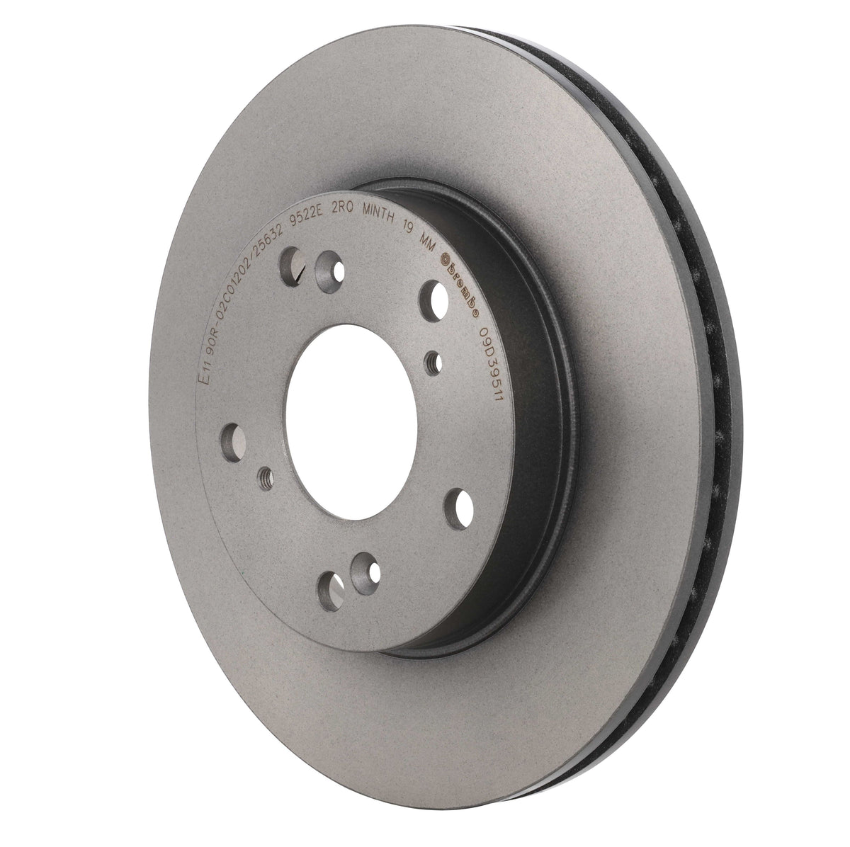 Gray cast iron disc brake rotor from Brembo part number 09.D395.11