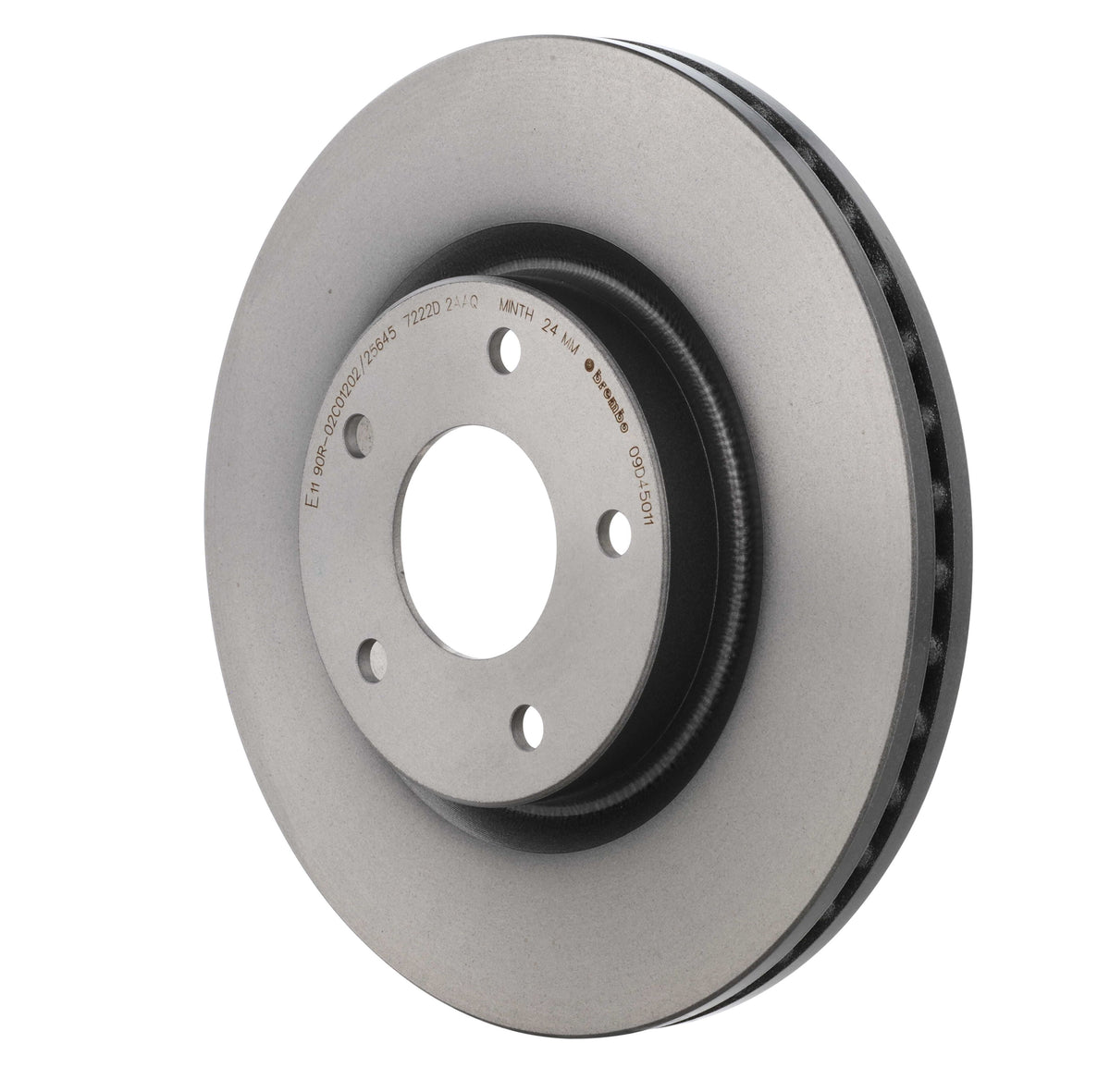 Gray cast iron disc brake rotor from Brembo part number 09.D450.11
