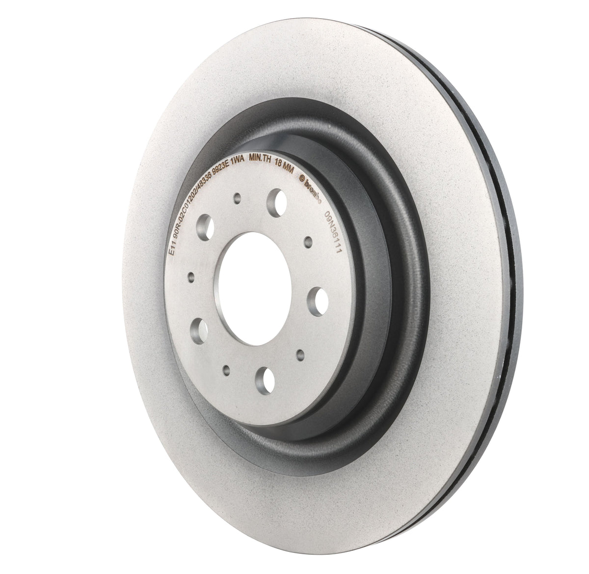 Gray cast iron disc brake rotor from Brembo part number 09.N361.11