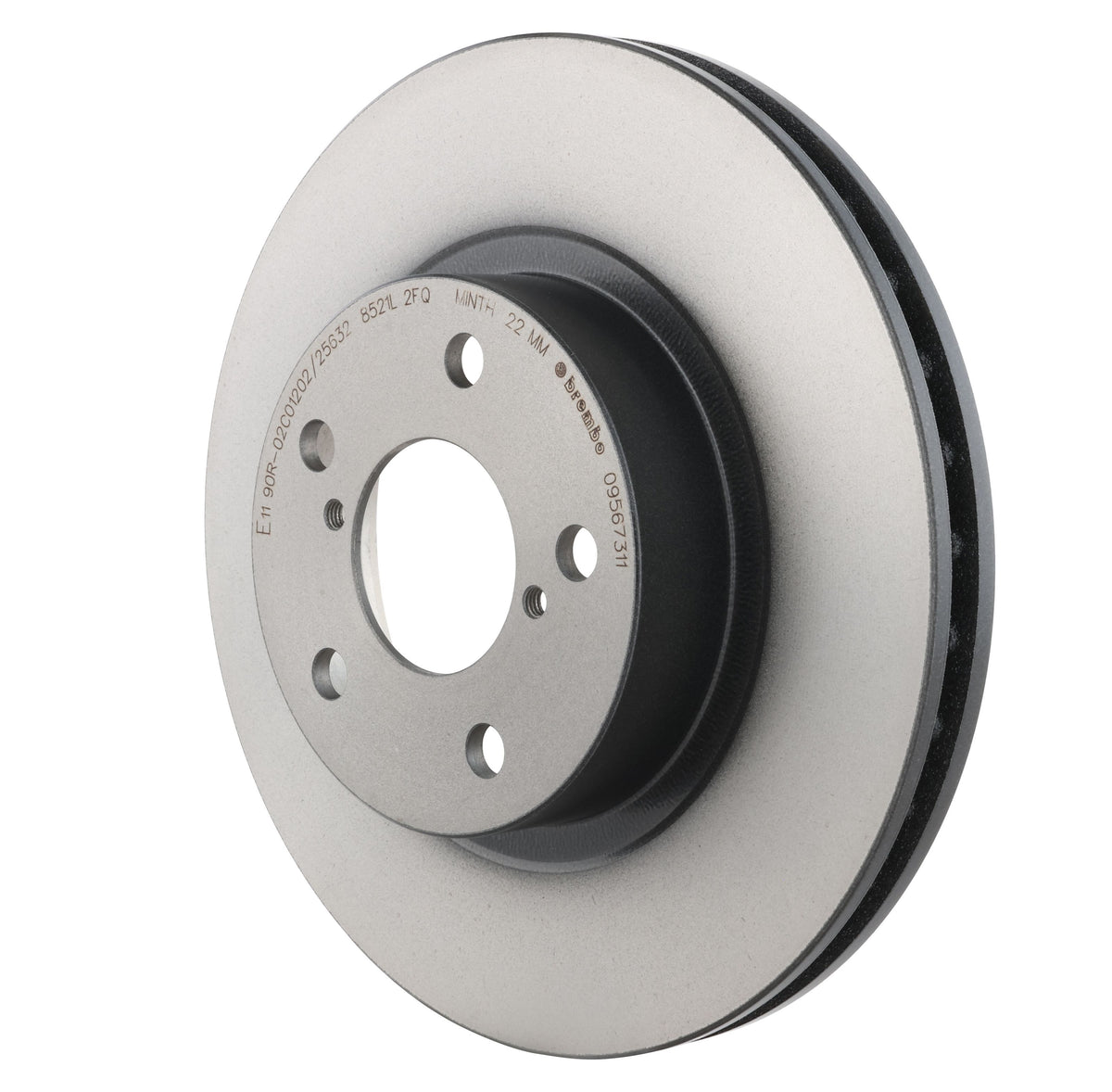 Gray cast iron disc brake rotor from Brembo part number 09.5673.11