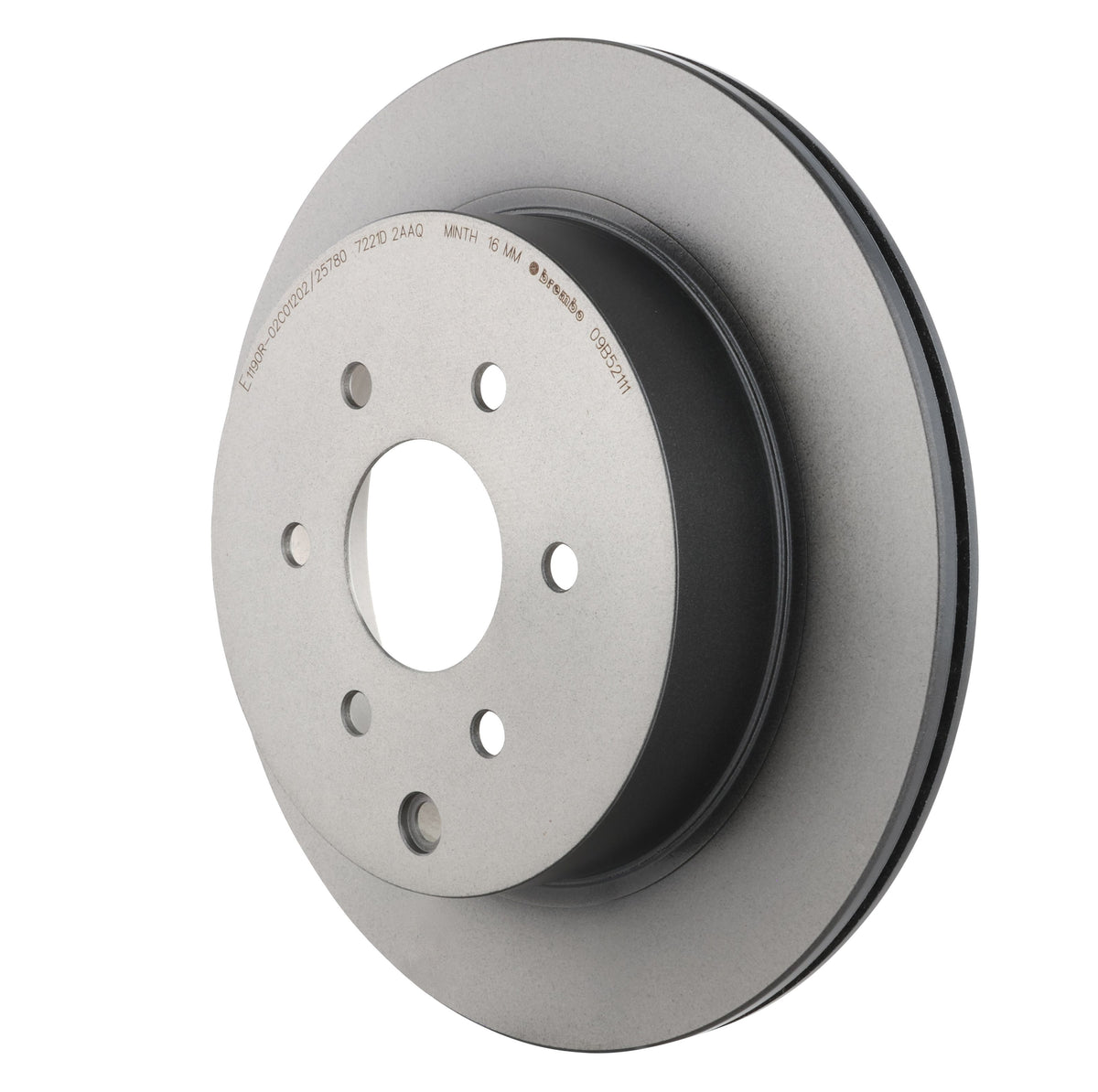 Gray cast iron disc brake rotor from Brembo part number 09.B521.11