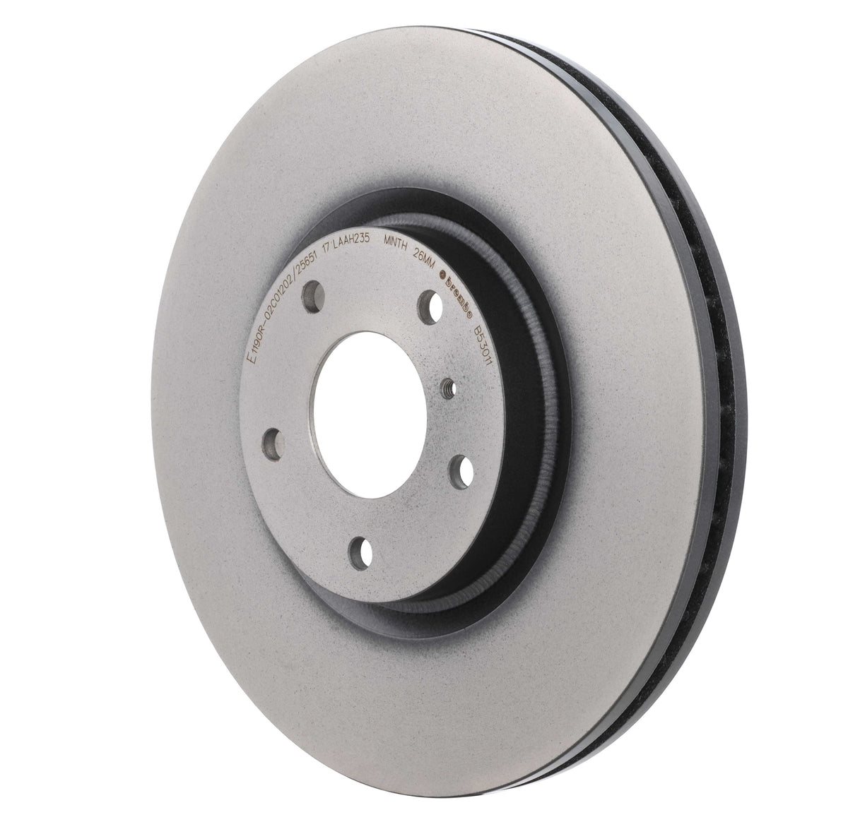 Gray cast iron disc brake rotor from Brembo part number 09.B530.11