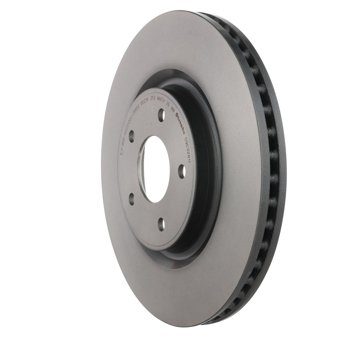Gray cast iron disc brake rotor from Brembo part number 09.C928.11