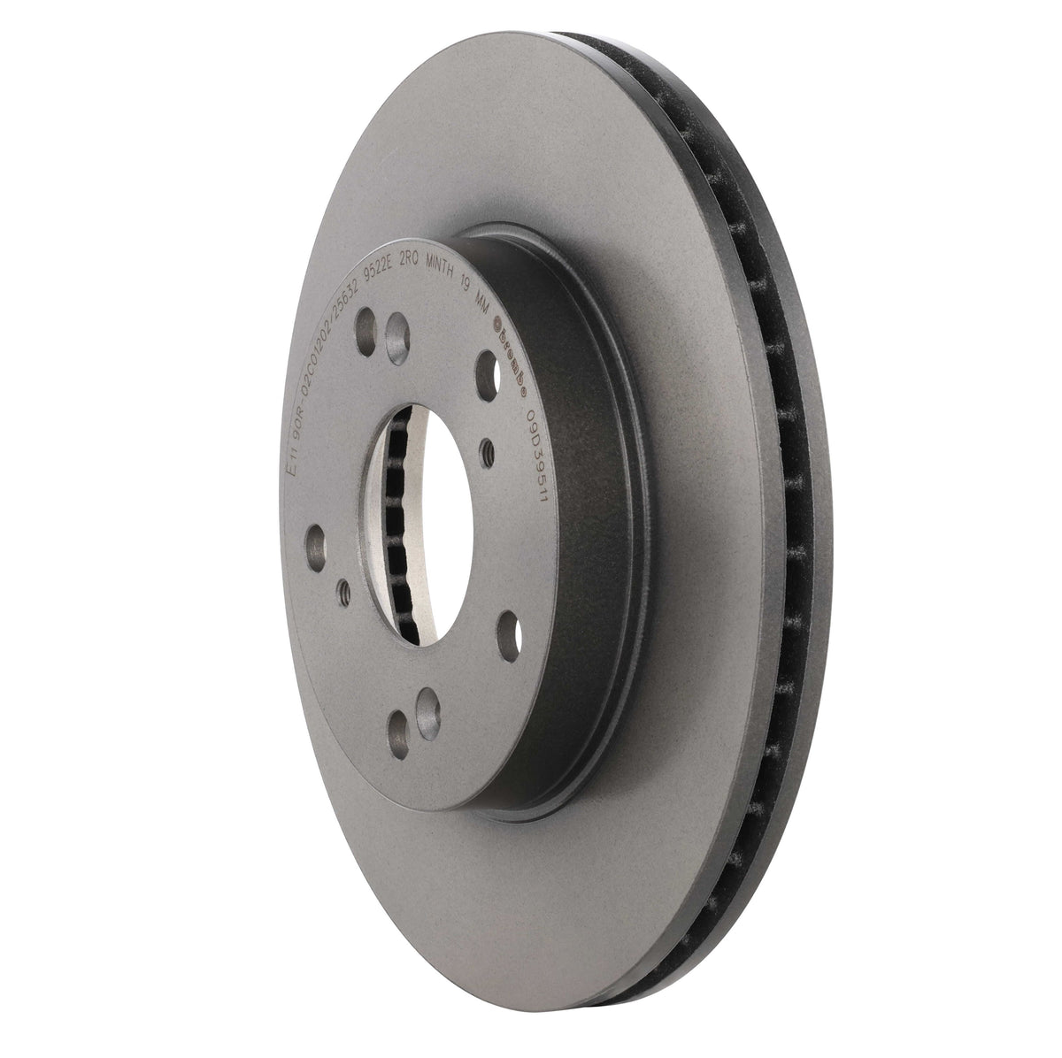 Gray cast iron disc brake rotor from Brembo part number 09.D395.11