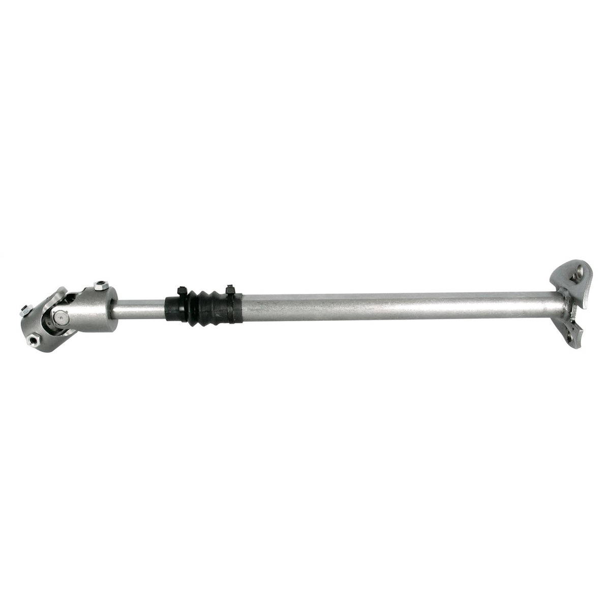Natural steel steering shaft with mounting hardware from Borgeson part number 000934