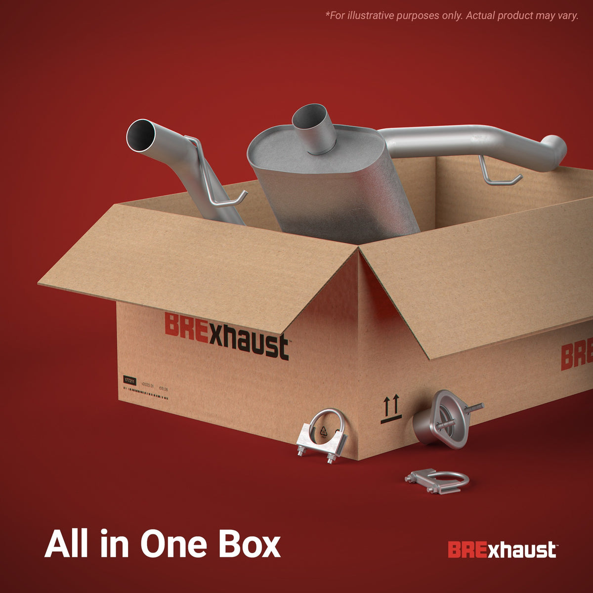 Satin exhaust system kit from BRExhaust part number 106-0800