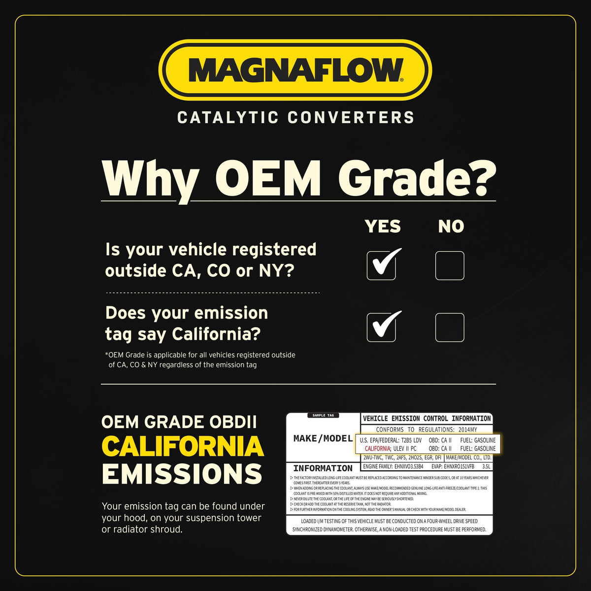Stainless stainless steel catalytic converter from MagnaFlow Exhaust Products part number 280376