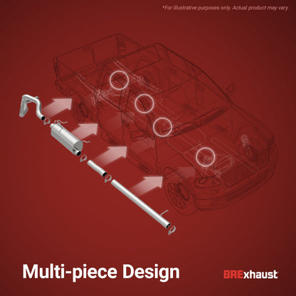 Satin exhaust system kit from BRExhaust part number 106-0086