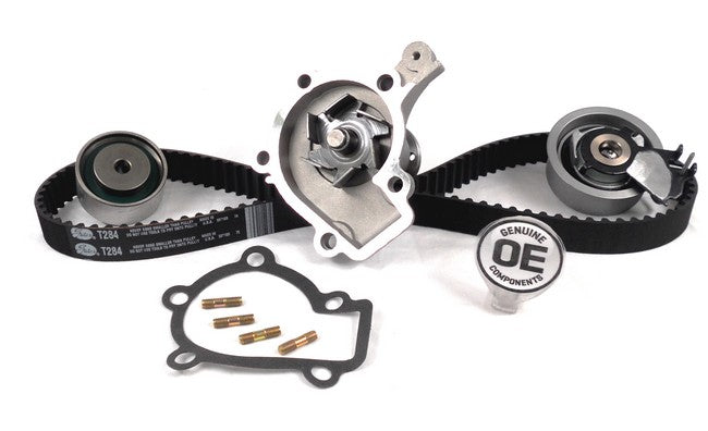 Engine Timing Belt Kit with Water Pump from Gates part number TCKWP284A