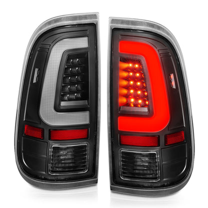 Black plastic tail light set from ANZO USA part number 311356