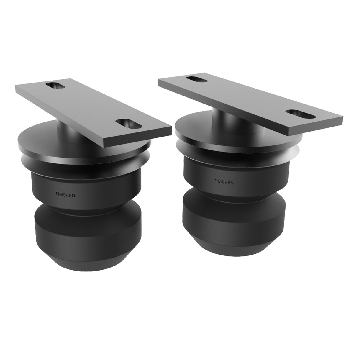 Black rubber suspension bump stop kit with mounting hardware from Timbren part number ABSJRC01