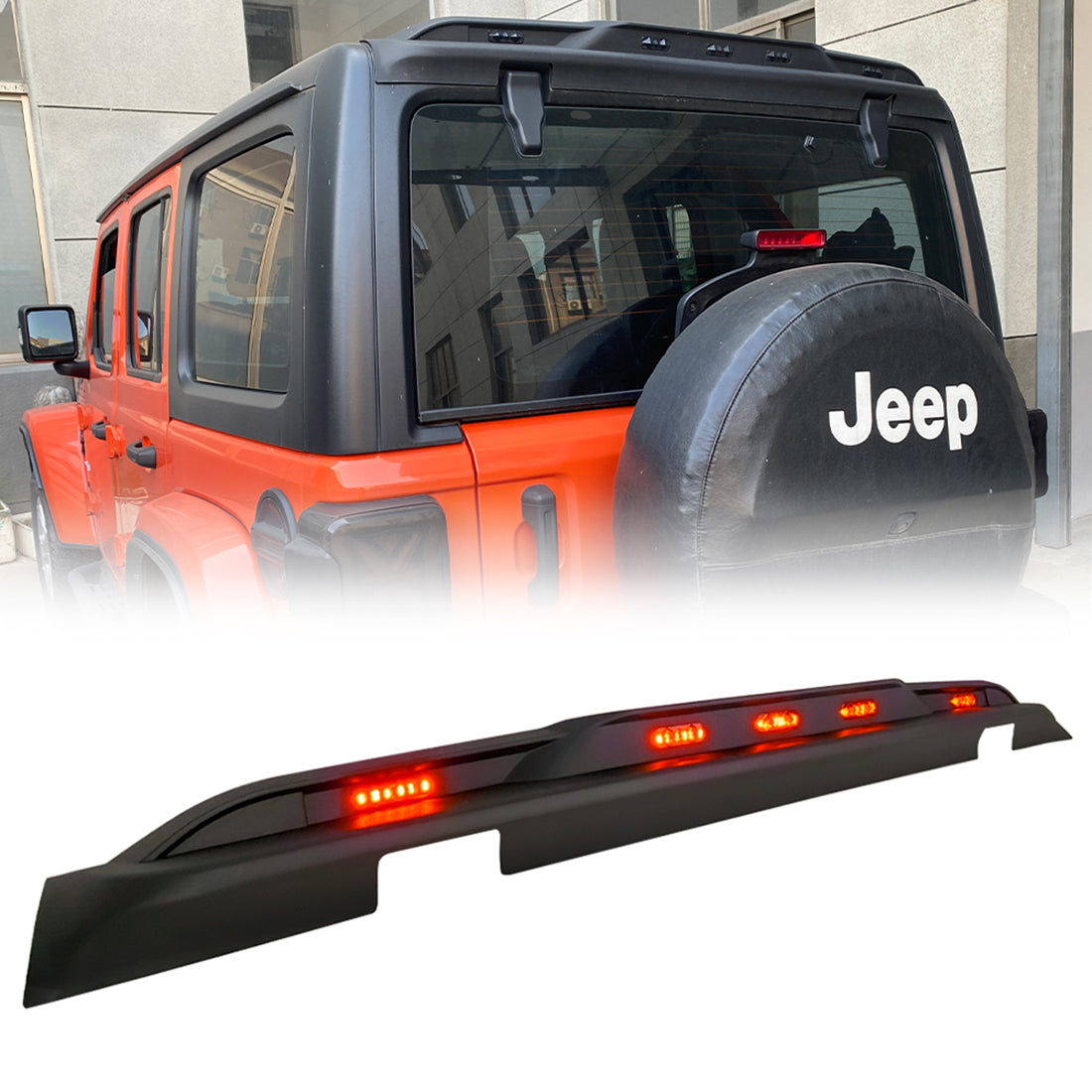 Matte black abs plastic spoiler from AMERICAN MODIFIED part number AMJPCA00303
