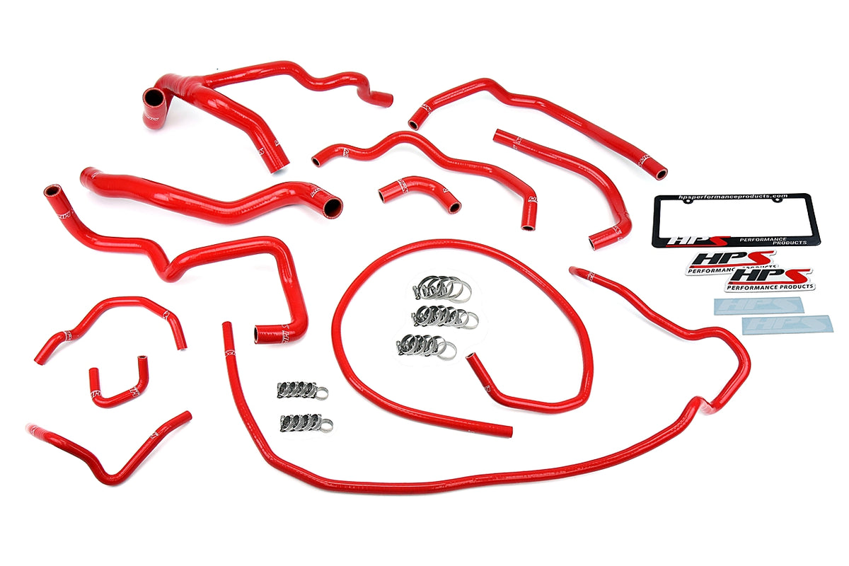 Radiator Coolant Hose Kit from HPS Performance part number 57-1512-RED