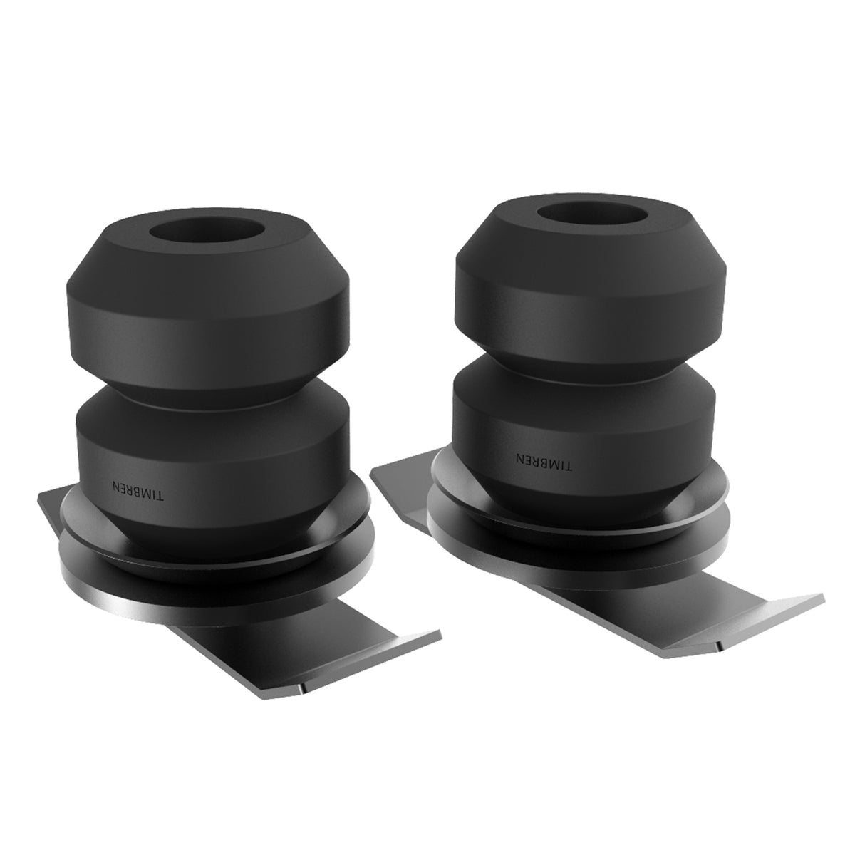 Black rubber suspension bump stop kit with mounting hardware from Timbren part number ABSOSR