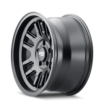 Black matte black alluminum wheel 17 diameter from DIRTY LIFE part number 9310-7973MB12
