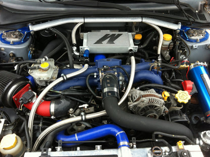 Silver anodized engine oil cooler from Mishimoto part number MMOC-19