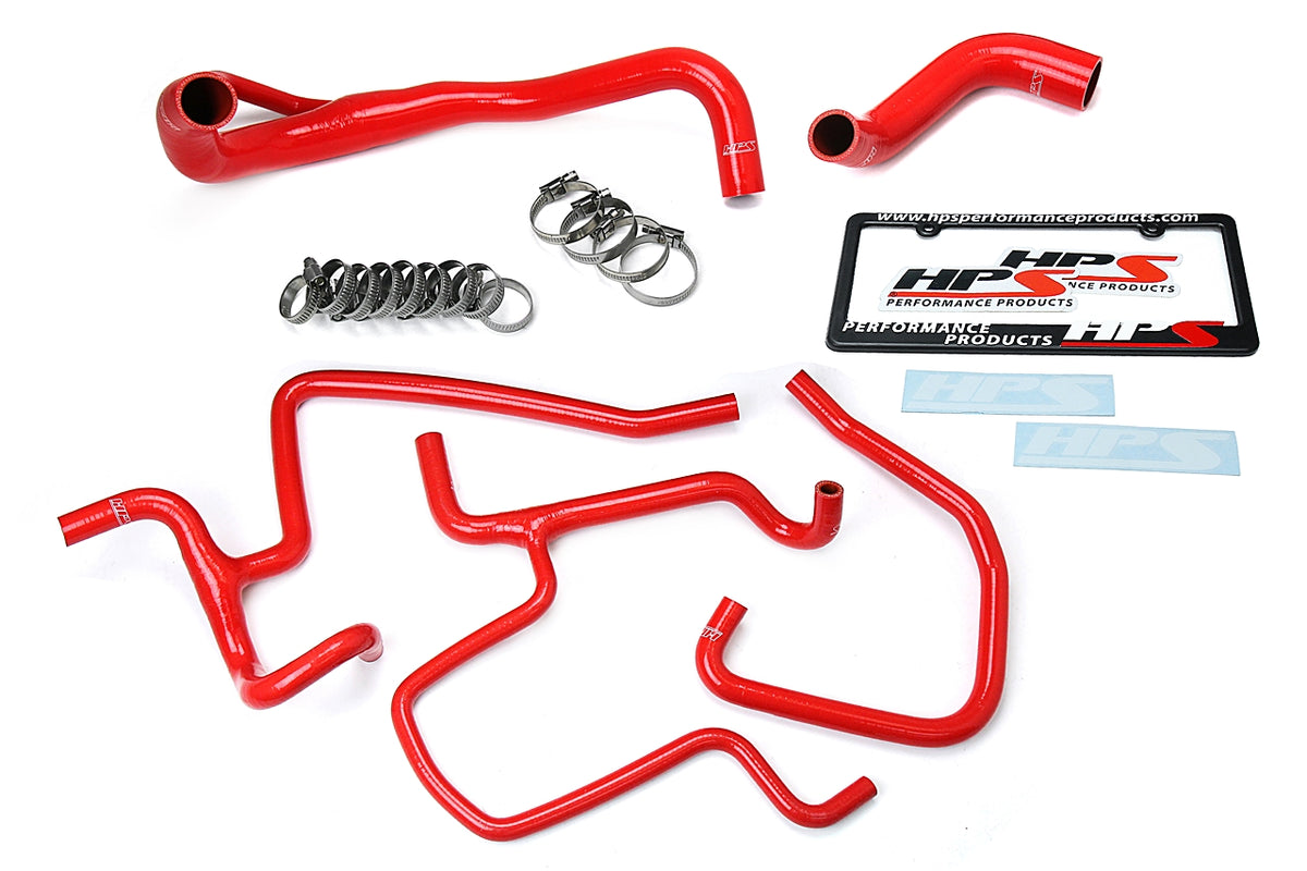 Radiator Coolant Hose Kit from HPS Performance part number 57-1646-RED