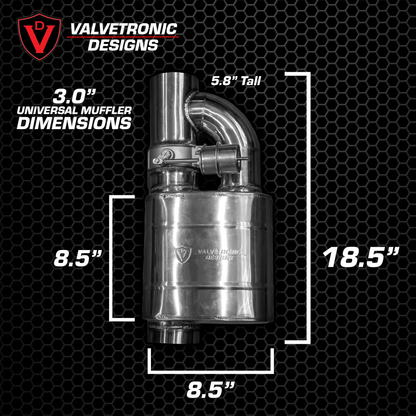 Exhaust Muffler from Valvetronic Designs part number UVM.76MM.X1