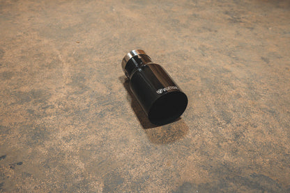 Black stainless steel exhaust tail pipe tip from Valvetronic Designs part number VTD.TIP.SW.30.35.BLK