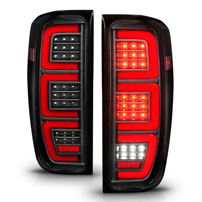 Black plastic tail light set from ANZO USA part number 311459