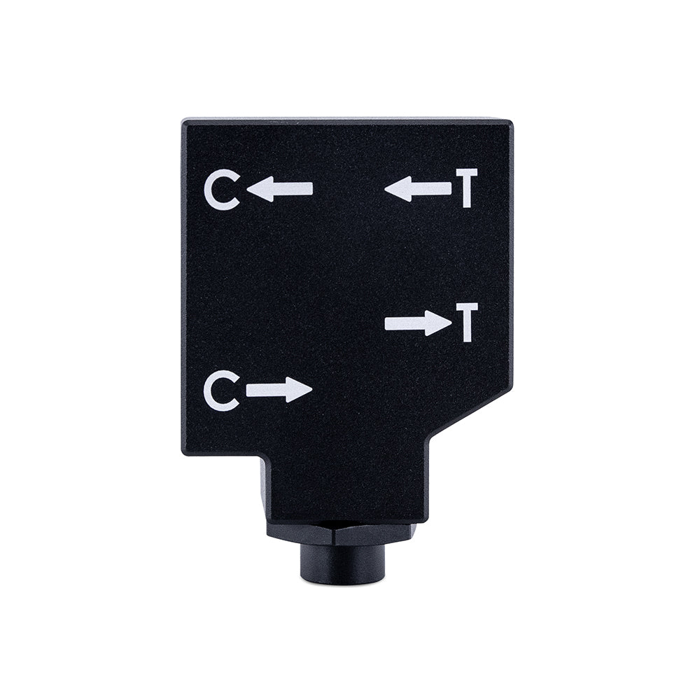 Natural aluminum automatic transmission oil cooler from Mishimoto part number MMTC-JK-TBV