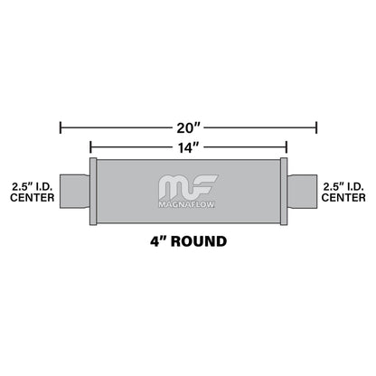 Satin exhaust muffler from MagnaFlow Exhaust Products part number 10416