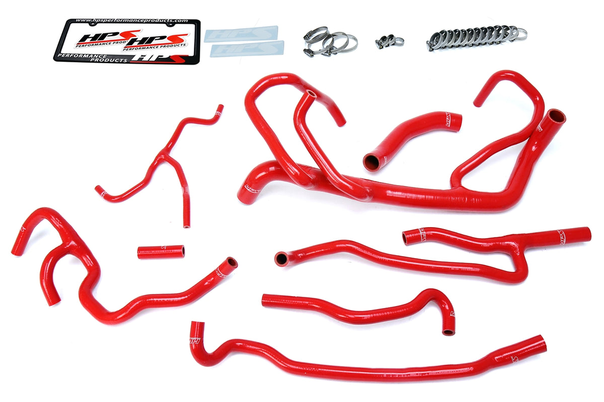 Radiator Coolant Hose Kit from HPS Performance part number 57-1707-RED