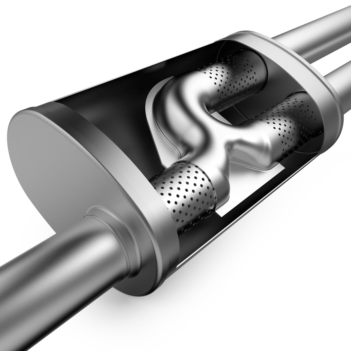 Satin exhaust muffler from MagnaFlow Exhaust Products part number 12265