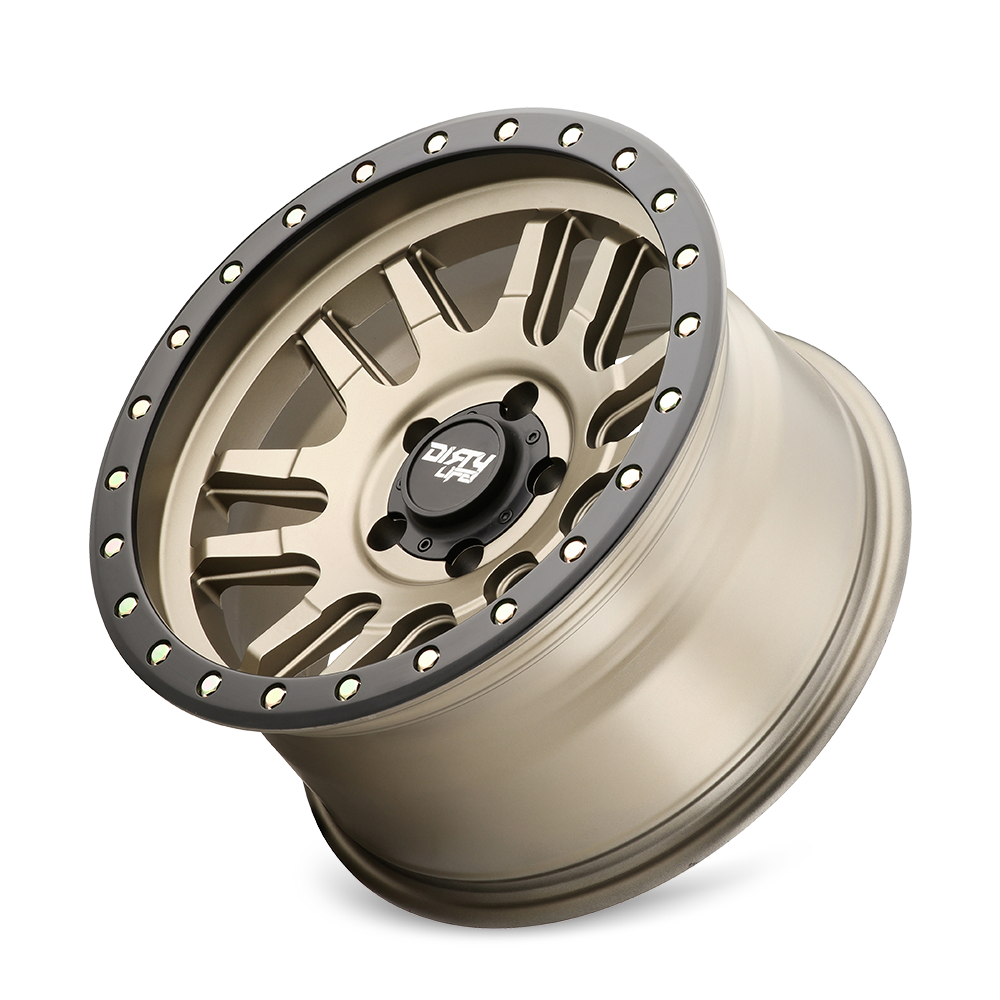 Gold satin gold alluminum wheel 17 diameter from DIRTY LIFE part number 9309-7983MGD12