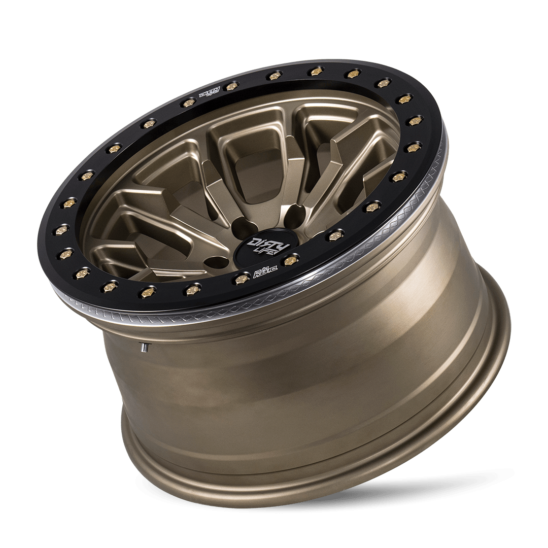 Gold satin bronze alluminum wheel 17 diameter from DIRTY LIFE part number 9303-7973MGD12