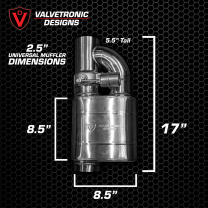 Exhaust Muffler from Valvetronic Designs part number UVM.63MM.X2