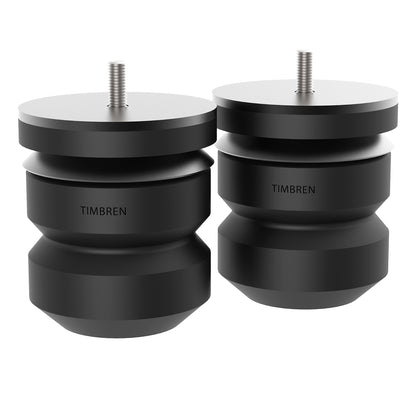 Black rubber suspension bump stop kit with mounting hardware from Timbren part number ABSFRRGR