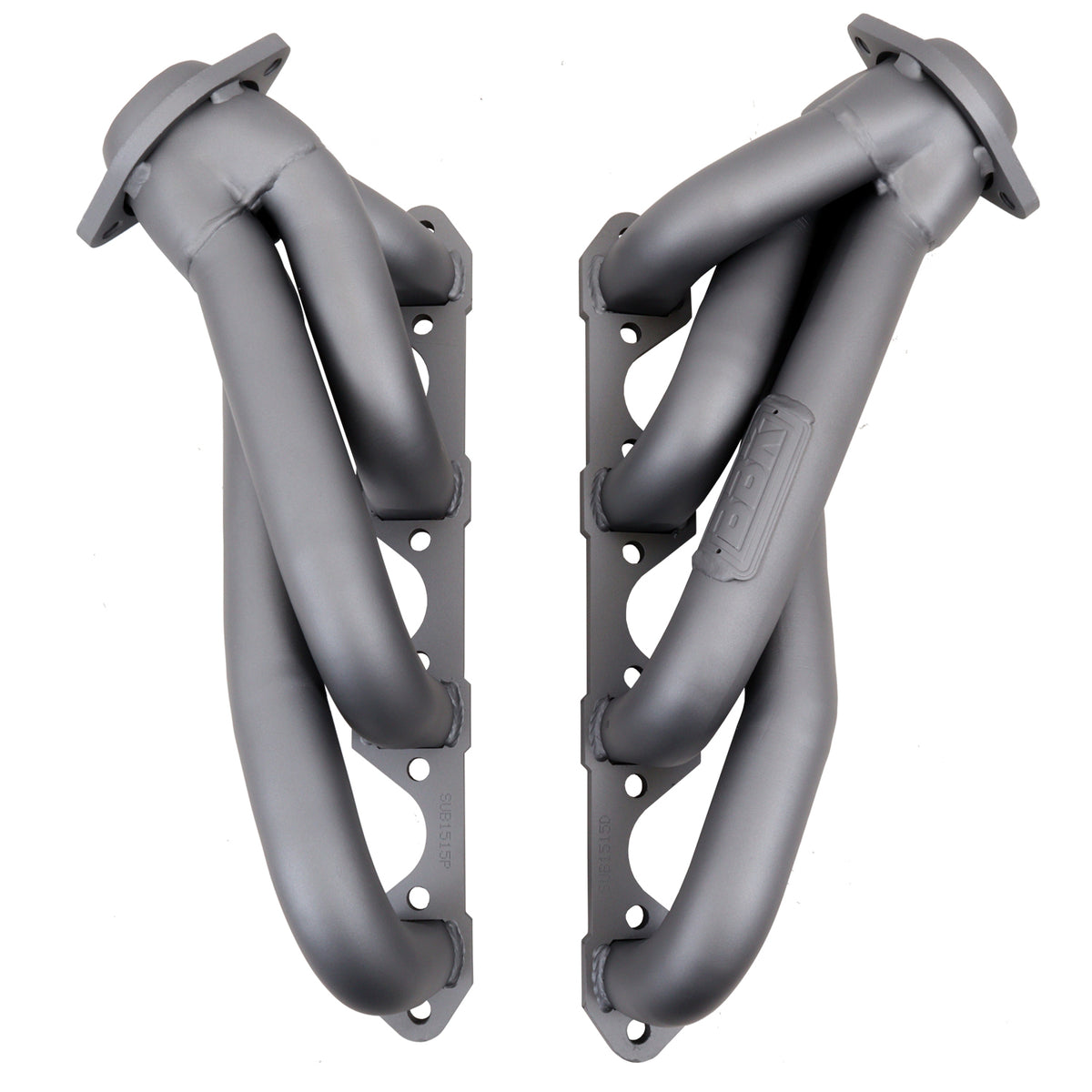 Titanium ceramic mild steel exhaust header with mounting hardware from BBK Performance Parts part number 1515
