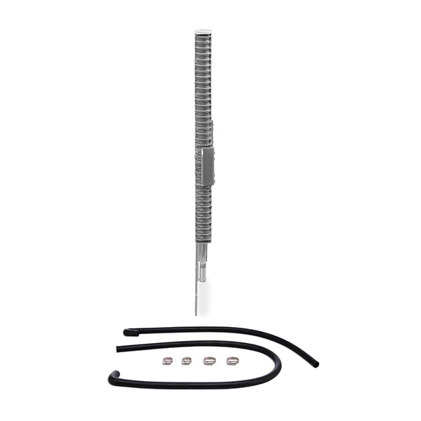 Natural aluminum automatic transmission oil cooler with mounting hardware from Mishimoto part number MMTC-F2D-99SL