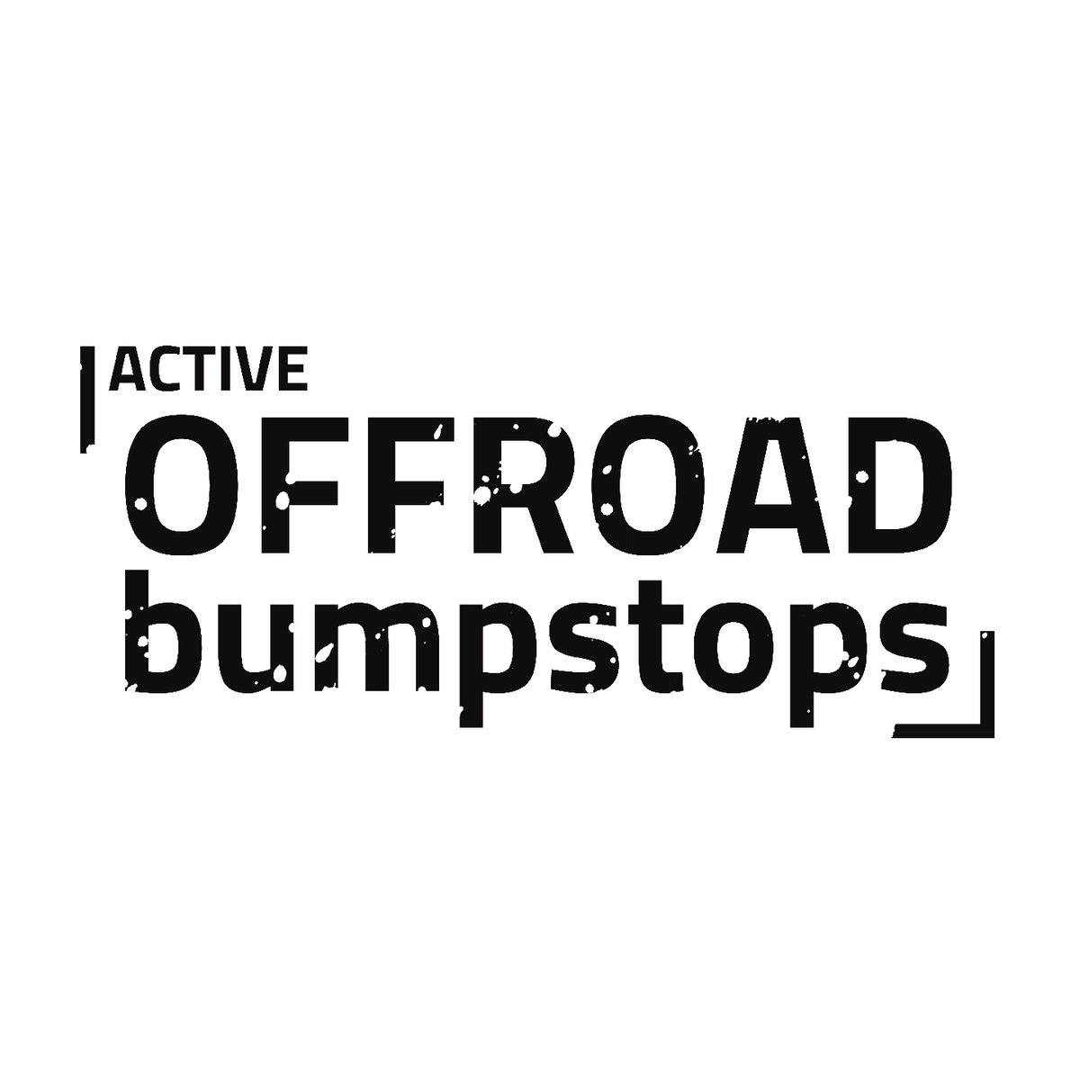 Black rubber suspension bump stop kit with mounting hardware from Timbren part number ABSTRFK